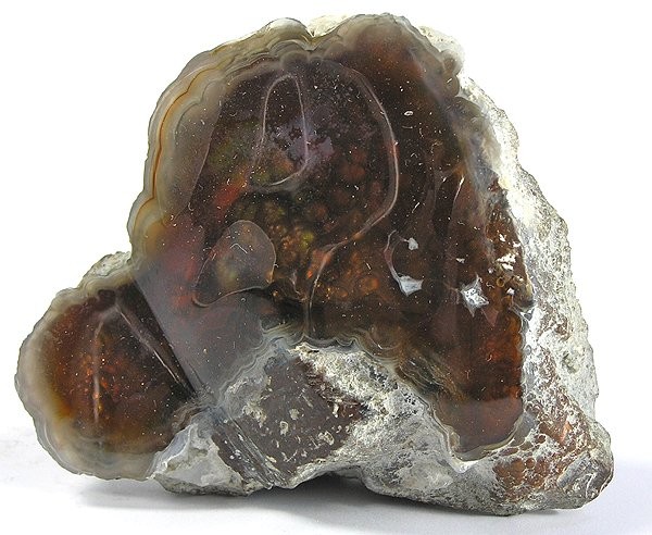 Agate specimen Agate specimen: blue and brown mineral