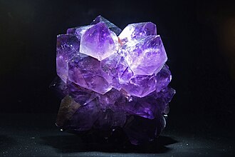 Amethyst specimen: purple and violet crystal