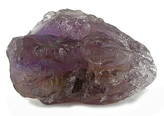 Ametrine specimen: purple and yellow bicolor zoning mineral