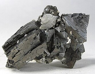 Arsenopyrite specimen: silver-white and steel-gray mineral