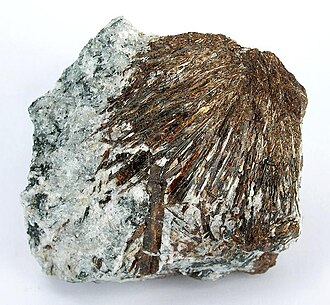 Astrophyllite specimen: golden-yellow and bronze mineral