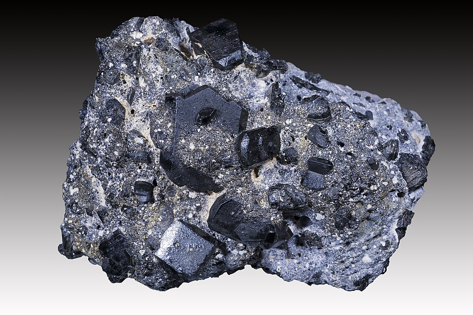 Augite specimen Augite specimen: black and dark green mineral