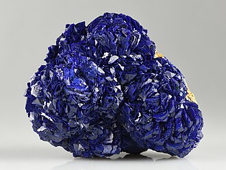 Azurite specimen: deep blue and azure blue mineral