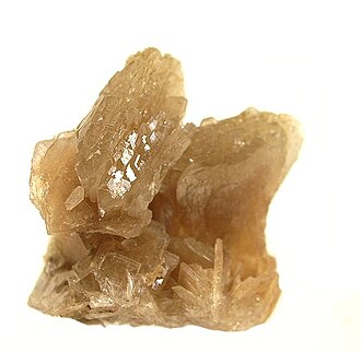 Baryte specimen: colorless and white mineral