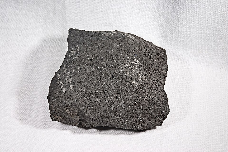 Basaltic Andesite specimen Basaltic Andesite specimen: dark gray and black igneous rock