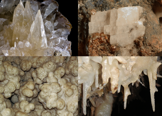 Calcite specimen: colorless and white mineral