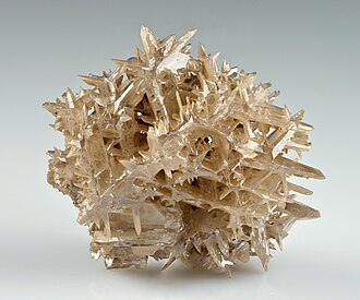 Cerussite specimen: colorless and white mineral