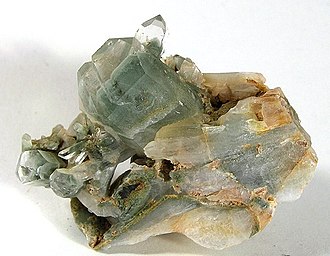 Chlorite specimen: green and dark green mineral