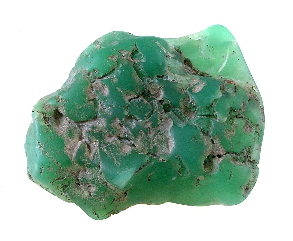 Chrysoprase specimen Chrysoprase specimen: apple-green and green (sometimes with darker spots) mineral