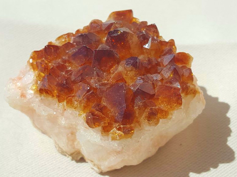 Citrine specimen Citrine specimen: yellow and orange crystal