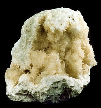 Colemanite specimen: colorless and white mineral