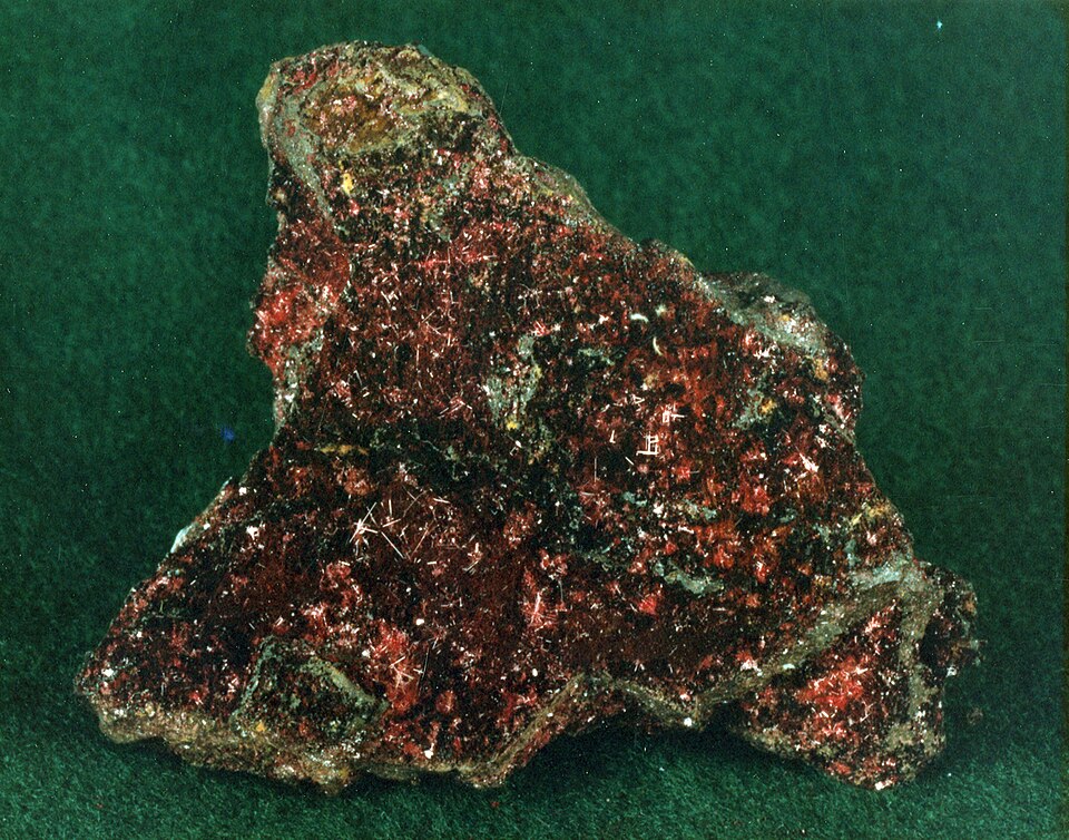 Cuprite specimen Cuprite specimen: red and dark red mineral