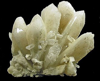 Danburite specimen: colorless and pale yellow mineral