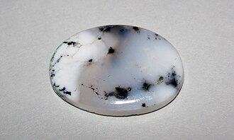 Dendritic Agate specimen: white and gray mineral