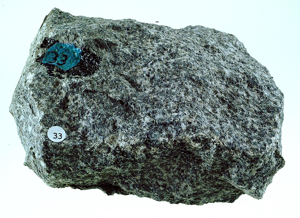 Diabase specimen Diabase specimen: igneous rock