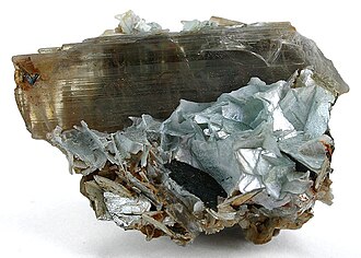 Diaspore specimen: colorless and white mineral