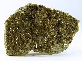 Epidote specimen: pistachio green and yellowish green mineral
