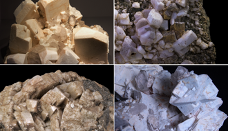 Feldspar specimen: white and pink mineral