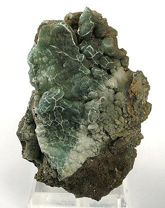 Gibbsite specimen: white and gray mineral