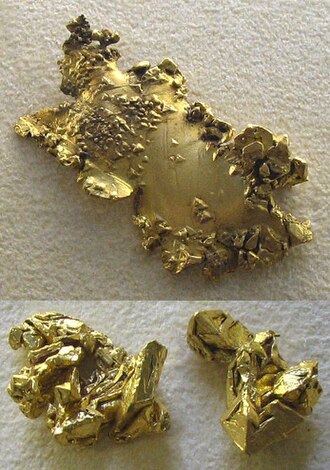 Gold specimen: gold and yellow mineral (photo 2)