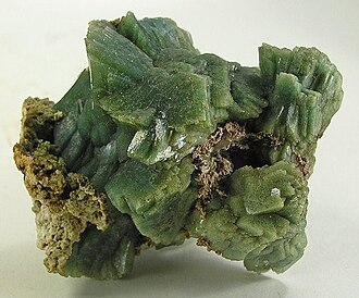 Heulandite specimen: white and colorless mineral