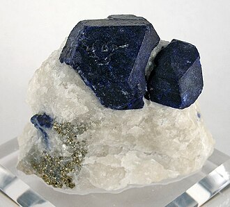 Lazurite specimen: blue and deep blue mineral