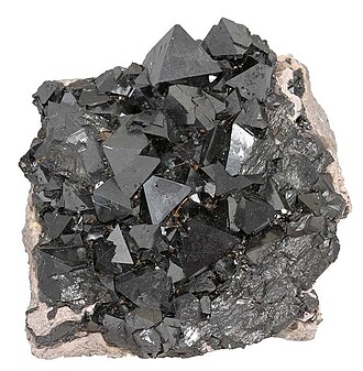 Magnetite specimen: black and iron-black mineral