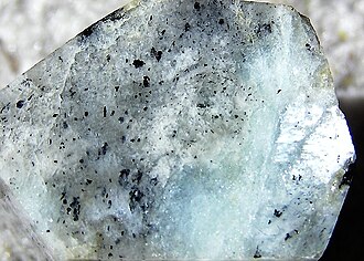 Nepheline specimen: colorless and white mineral