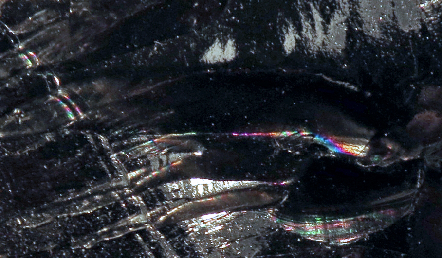 Obsidian specimen Obsidian specimen: black and brown igneous rock