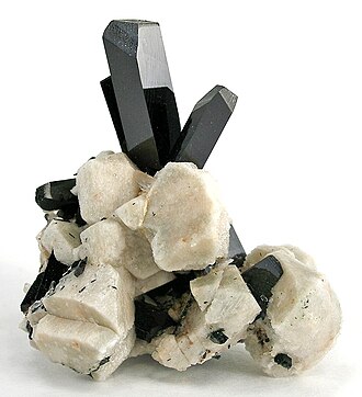 Orthoclase specimen: colorless and white mineral