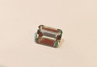 Prasiolite specimen: green and pale green gemstone (photo 2)