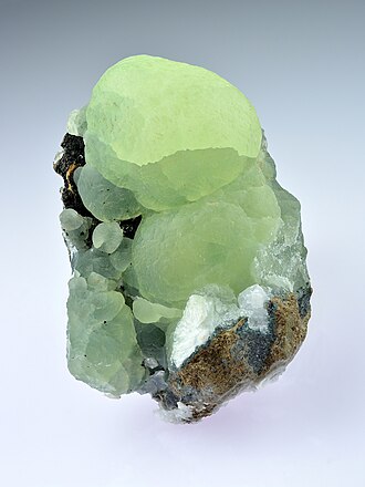 Prehnite specimen: green and yellow-green mineral (photo 2)
