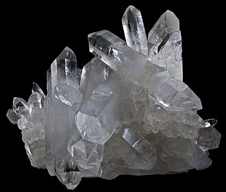 Quartz specimen: colorless and white crystal