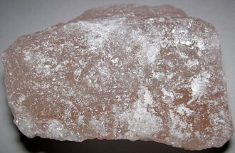 Rock Salt specimen: clear and white sedimentary rock
