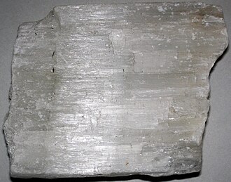 Satin Spar specimen: white and cream mineral
