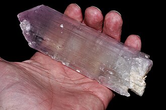 Spodumene specimen: pink and lilac mineral (photo 2)