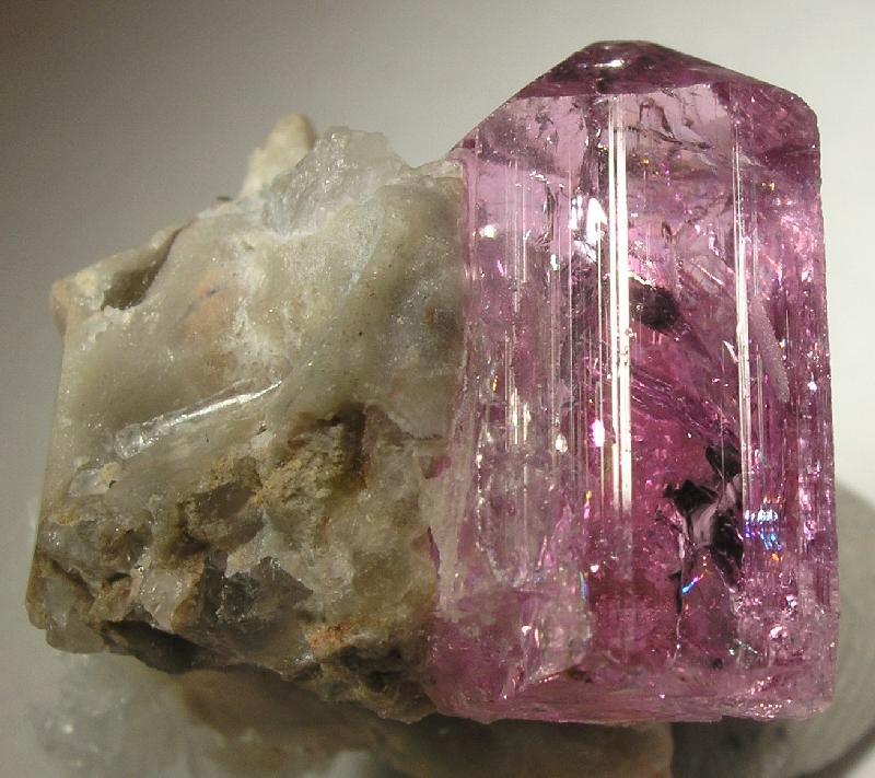 Topaz specimen Topaz specimen: colorless and blue gemstone