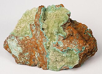 Turquoise specimen: blue and blue-green mineral